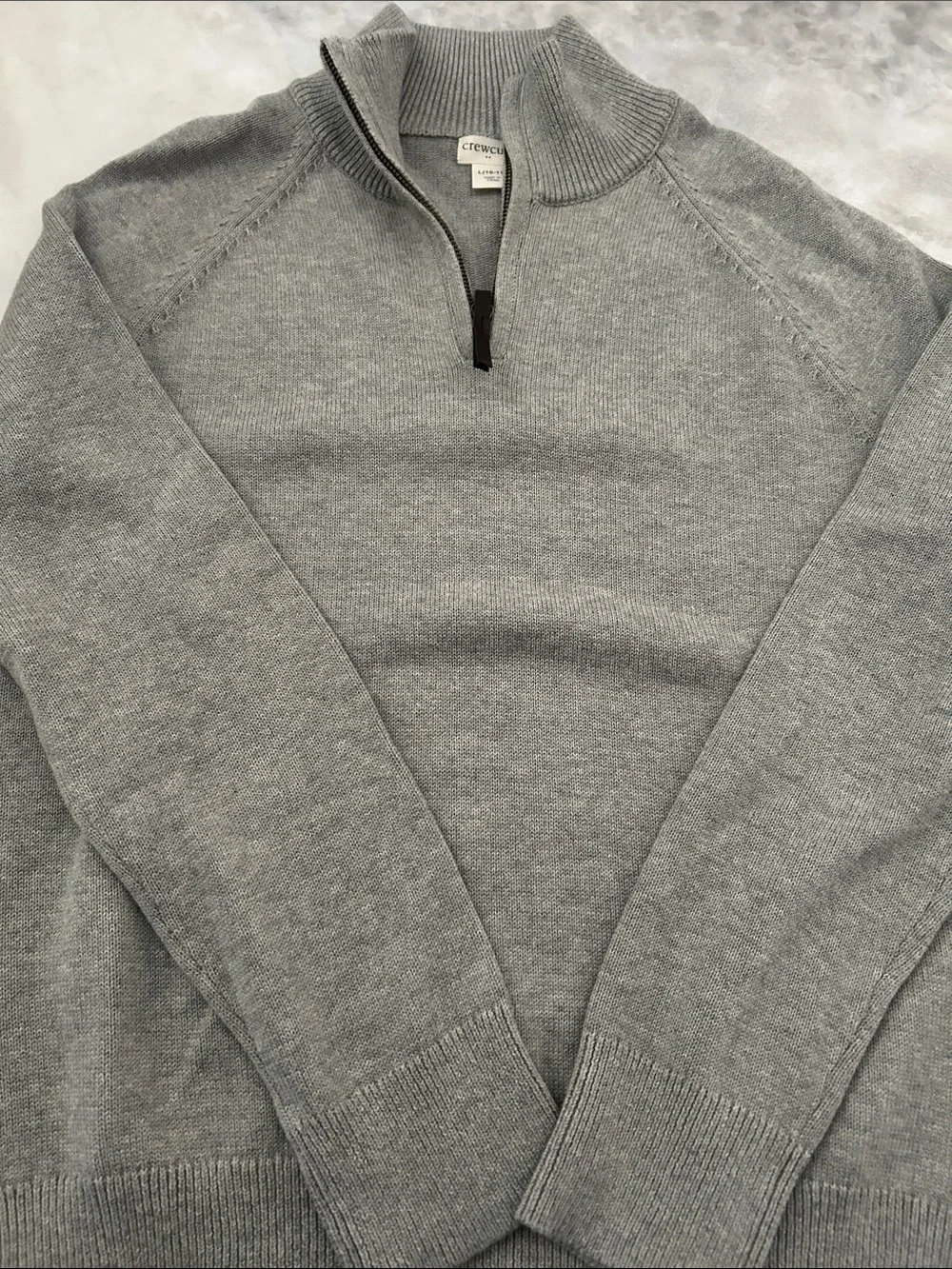 Crewcuts Gray Half-Zip Mock Neck Sweater